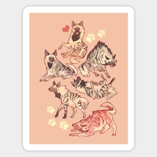 Striped hyena no text Magnet